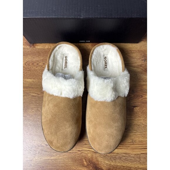 Sorel Nakiska Slide II Camel Brown Slippers Women’s Size 11 - Picture 2 of 10